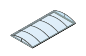 Curved rooflight